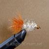 Wooly Bugger White Crystal Brown Tail Beadhead