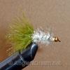 Wooly Bugger White Crystal Olive Tail Beadhead