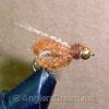 Caddis Pupa Emerging Sparkle Tan Beadhead