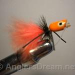 Bluegill Popper Orange/Black Rubberlegs