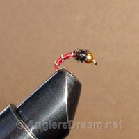 Zebra Midge Red Beadhead