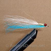 Clouser Blue/White w/Flash