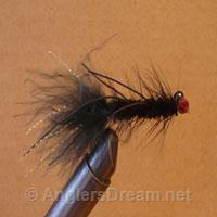 Lamar's Lead Eye Wooly Bugger Black Rubberlegs