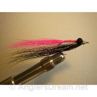 Clouser Shallow Black/Pink w/flash