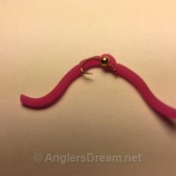Wiggle Worm Pink Beadhead